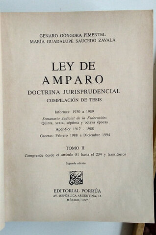 Reforma la Ley de Amparo 1988 - México