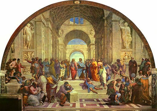 Rafael dibujo la escuela de Atenas