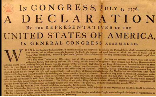 Declaracion de la independencia de las 13 colonias americanas