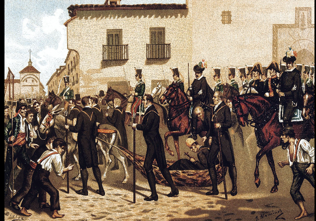 Sublevación militar del general Riego en cabezas de San Juan e inicio del trienio liberal en España