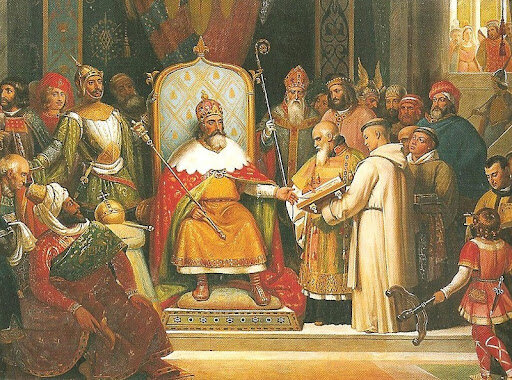 Sacre de Pépin par les évêques