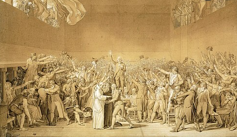 Inauguración de Los Estados Generales en Francia y juramento del Juego de la Pelota