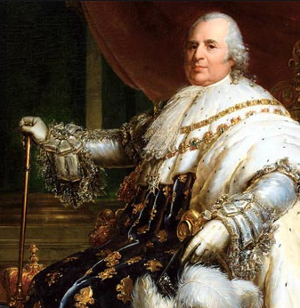 inicio del reinado de Luis XVIII en Francia.