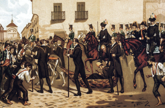 Sublevación militar del General Riego en Cabezas de San Juan e inicio del Trienio Liberal en España.