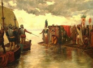 Llegada de Hernán Cortés a México