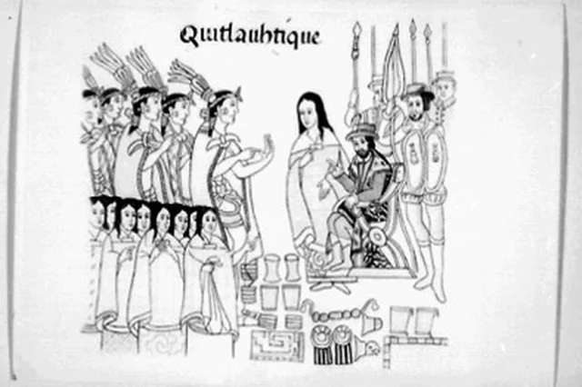 La Malinche y Hernán Cortés