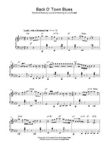 "Back O' Town Blues" originally written