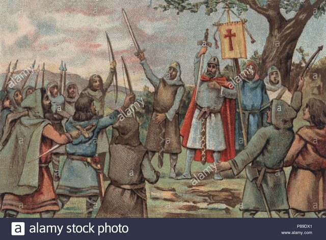 Pelayo funda el Reino de Asturias