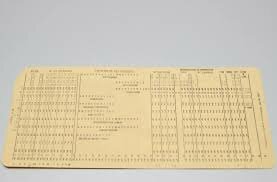 1953. Tarjetas perforadas