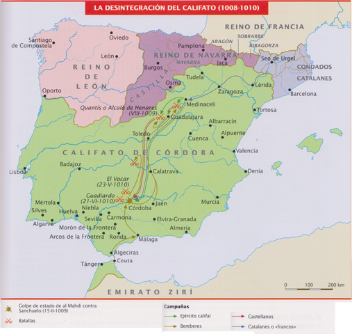 Fin del califato de Córdoba e inicio de los reinos de taifas