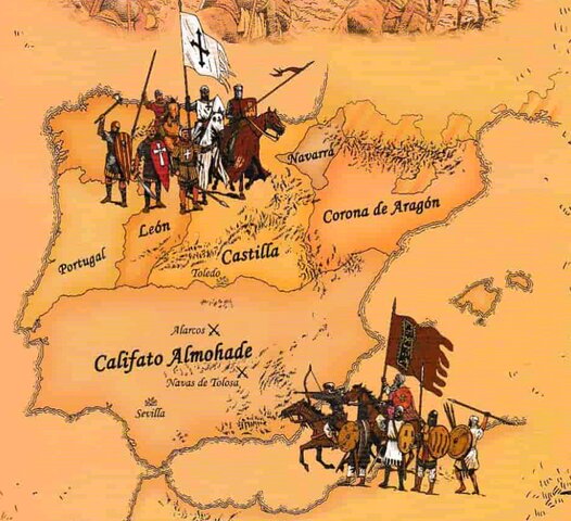 BATALLA DE LAS NAVAS DE TOLOSA (SE ACELERA LA RECONQUISTA DEL SUR DE ESPAÑA)