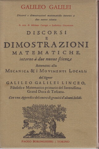Obra "Dos Nuevas Ciencias" de Galileo Galilei
