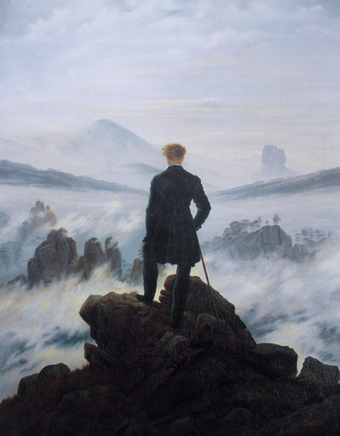 Wanderer Above the Sea and Fog by Casper David Friedrich