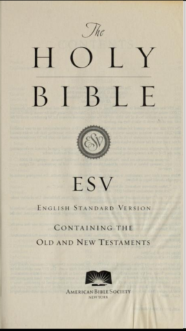 ｛英文｝《英文標準譯本》（English Standard Version；簡稱ESV）