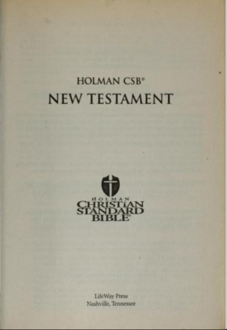 ｛英文｝《霍爾曼基督徒標凖譯本》（Holman Christian Standard Version；簡稱HCSV）
