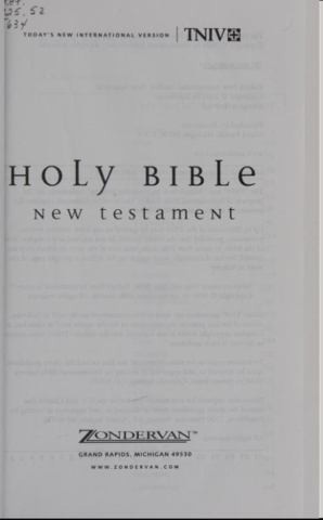 ｛英文｝《今日新國際譯本》（Today's New International Version；簡稱TNIV）