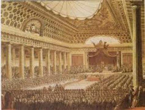 Inauguración de Los Estados Generales en Francia y juramento del Juego de la Pelota.