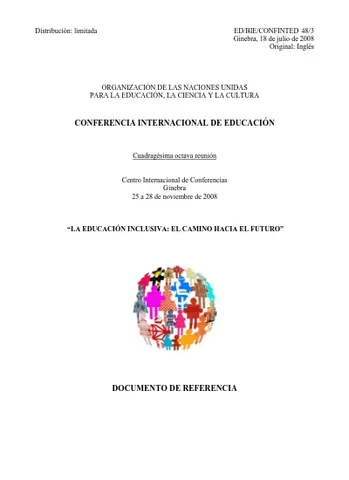CONFERENCIA INTERNACIONAL DE EDUCACIÓN