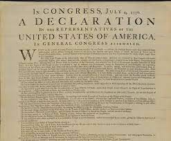 Declaración de Independencia de las 13 colonias americanas