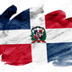 Dominican republic flag depicted liquid 1139928