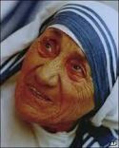 Sister Teresa became "Mother Teresa."  When she made final Profession of Vows to become the 'spouse of Jesus for Eternity'.