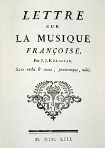 Publica "Lettre sur la Musique Française".