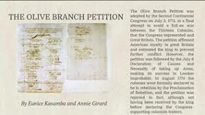 Olive Branch Petition 1775