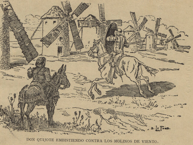 Cervantes writes the first part of The Quijote.