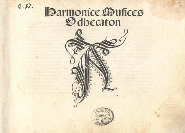 "Harmonice Musices Odhecaton" por Ottaviano Petrucci (impresor).
