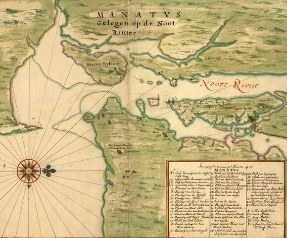 Los holandeses construyen Fort Amsterdam en el extremo meridional de la isla de Manhattan