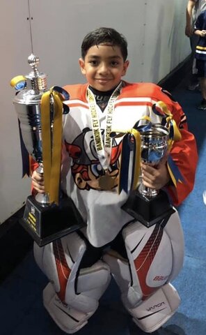 I got my first Hockey trophy.