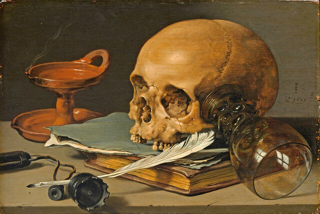 Still life with a skull