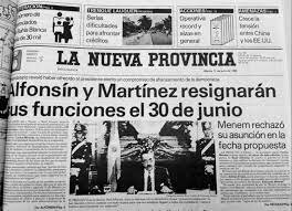 Renuncia de Alfonsín