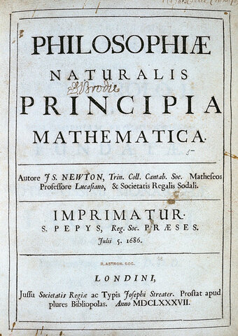 Newton enunces his mathematical principles