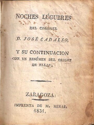 Publicación de “Noches lúgubres”