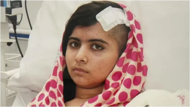 Malala was shot in the head