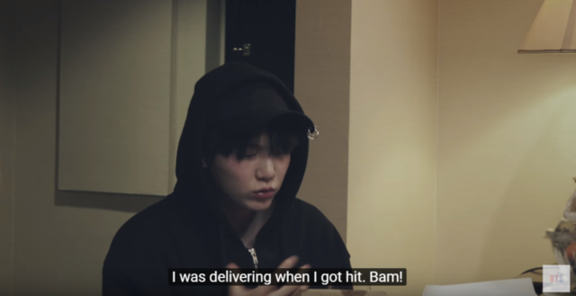 Yoongi's delivery accident
