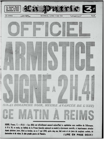 France signs an armistice with Nazi Germany