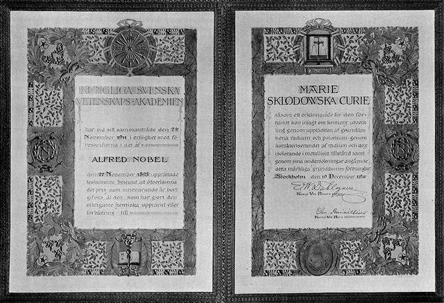 Marie Curie First noble prize