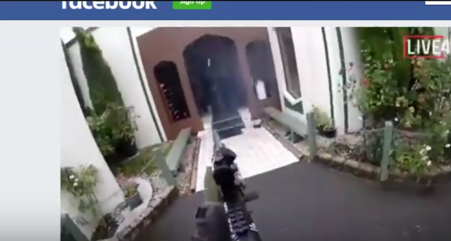 Guman Facebook lived mass shooting in New Zealand Mosque
