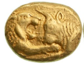 Az első arany pénzérem verése