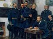 The Treaty at Appomattox Courthouse