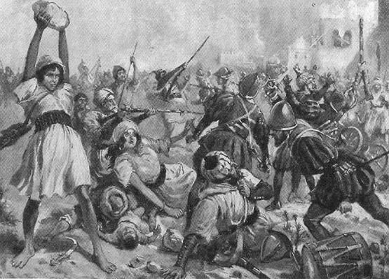 The revolt of the Moors in Alpujarras