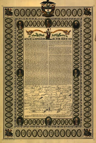 FIRMA DEL ACTA DE INDEPENDENCIA EN DONDE LA TERCERA PARTE DE LOS FIRMANTES ERAN RELIGIOSOS