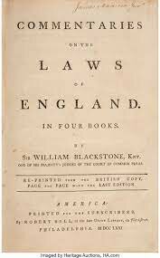 Commentaries on  the law of England