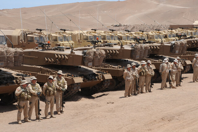 Parte de las maniobras militares