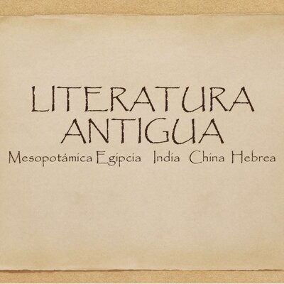 Timeline: Literatura antigua
