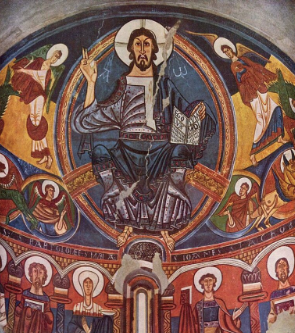 Escultura y Pintura Románica (frescos de la iglesia de San Clemente de Taüll, España)