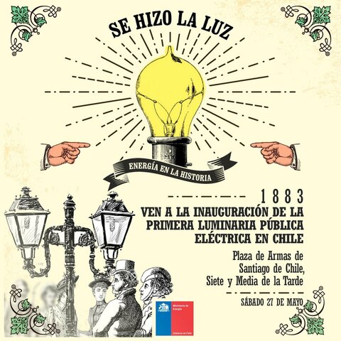 Se ilumina la Plaza de Armas de Santiago con lámparas incandescentes