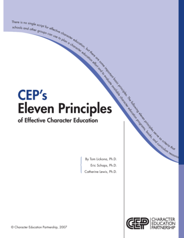 Character Education Partnership (CEP) is established (RRC)